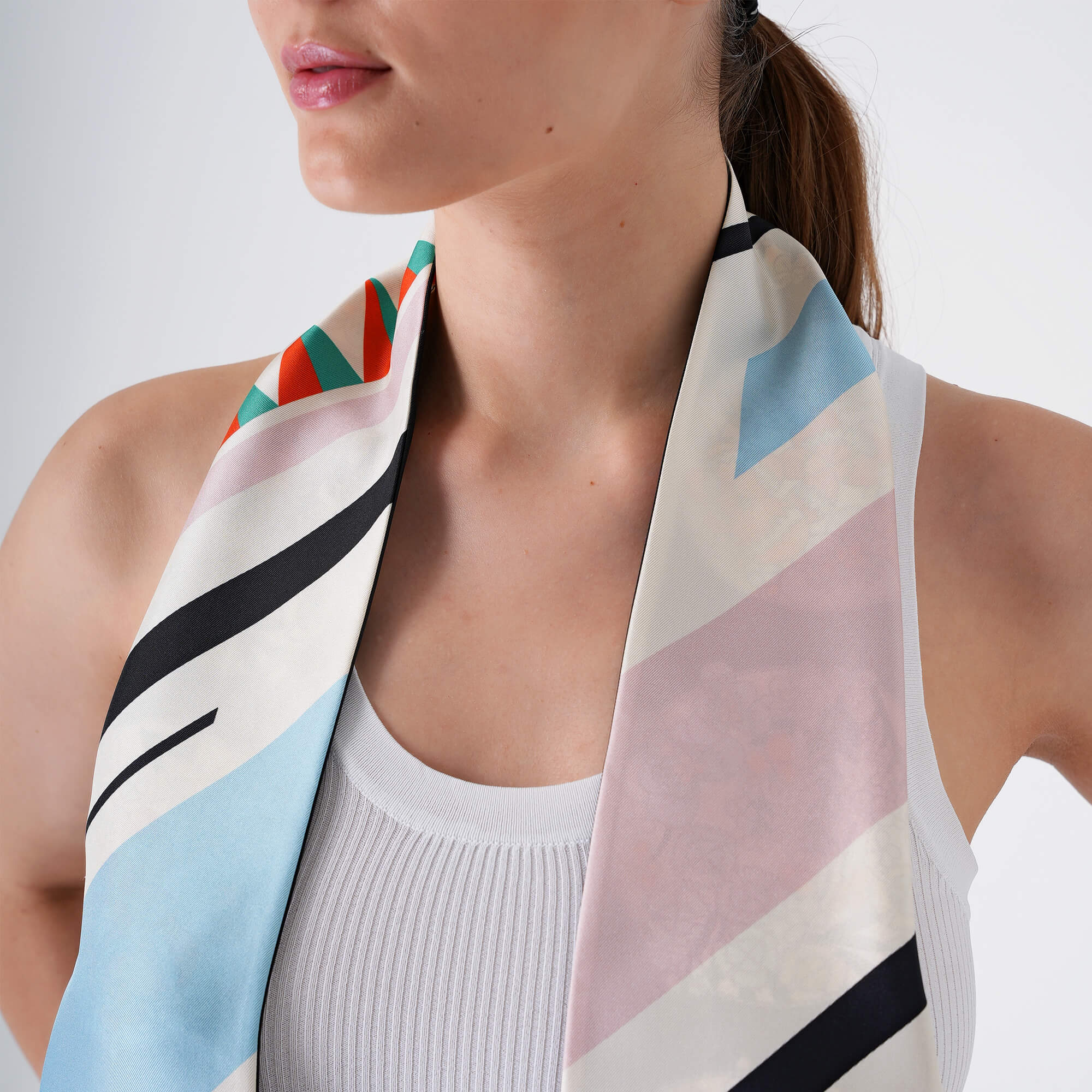 Fendi - Multicolor Silk Floral Printed Reversible Scarf